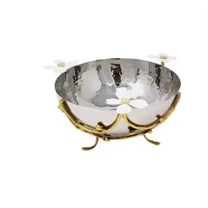 Proveedor de cuencos de servicio de metal chapado en oro de buena calidad, el mejor diseño de cuencos de chocolate para uso en hoteles y cafeterías a granel - Product Image 2