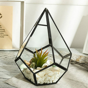 Customization <b>Geometric</b> Modern Glass <b>Terrarium</b> Stainless Glass Handmade Home Decorate Indoor Outdoor Custom Finish Tabletop - Product Image 5