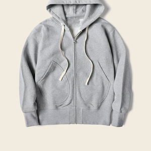 เสื้อมีฮู้ดผ้าคอตตอนผสมมีซิปแบบรูดซิปแนววินเทจใส่ได้ทั้งชายและหญิง - Product Image 3