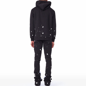 Chándal de invierno con cremallera para hombre con logotipo personalizado 2025, de secado rápido Camiseta de algodón 100% transpirable, ropa de talla grande, conjuntos sólidos personalizables - Product Image 2