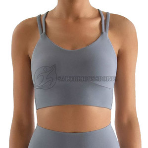 Ensemble de soutien-gorge de sport léger XL pour femmes Logo personnalisé entraînement écologique course hauts de yoga soutien-gorge de fitness respirant grande taille - Product Image 2
