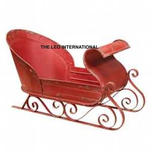 Trineo de Navidad con acabado rojo de forma única de Metal de hierro, trineo de Navidad de lujo hecho a mano, superventas, trineo de Navidad de la más alta calidad - Product Image 6