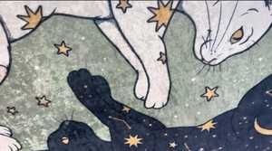 พรมปูพื้นทรงวงกลมลายแมวปรับแต่งได้พรมผูกปมขาวดำสำหรับคนรักสัตว์ - Product Image 3