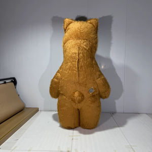 Costume da Mascotte Gonfiabile Orso Bruno Baige per <span class=keywords><strong>Adulti</strong></span>, Tuta da Orso Cartoonesco per Eventi e Feste - Product Image 5