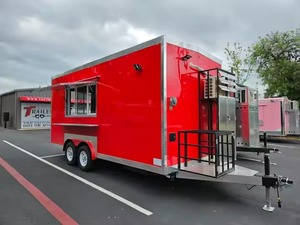 Food Truck Trailer Street Mobile Food Cart Outdoor Kitchen Fast Food Truck with Cooking Equipment for Sale Milk Restaurant Truck - Product Image 6
