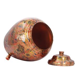 IndianArtVilla Copper Water Pot, Water Dispenser Printed Flower Design Matka for Storage and Everyday Use, 13000 ML - Product Image 3