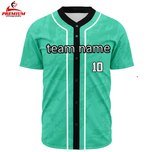 Camisetas de Béisbol Personalizadas Sublimadas con Dos Botones para Adultos, Transpirables y que Absorben la Humedad - Product Image 5