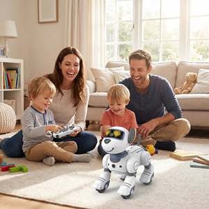 Robot chien électronique programmable en plastique durable - Product Image 1