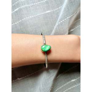 Navajo Handmade Cultural Collectible Sonoran Mountain Turquoise & Sterling <b>Silver</b> <b>Cuff</b> <b>Bracelet</b> - Product Image 5