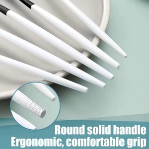 Ensemble de couverts en acier inoxydable noir artisanal avec manche blanc fin pour hôtels, restaurants, cafés, usage domestique et repas décontractés en provenance d'Inde - Product Image 4