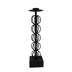 Fer élégant de support de lumière de T dans la couleur noire pour la vaisselle de table et la décoration but des centres de décoration de maisons - Product Image 5