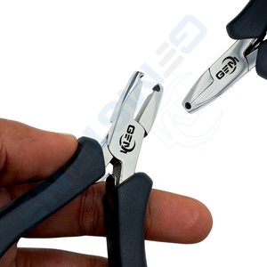 Pince professionnelle en acier inoxydable de 5 pouces pour extensions capillaires, 1 trou, finition miroir 3 mm, poignée noire, pour micro-anneaux et retrait de liens à la kératine - Product Image 5