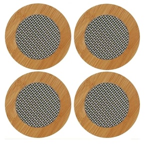 Top Quality Customize Manufacturer Wooden coaster Set Natural Round <b>Cup</b> <b>Mat</b> Wood Coasters for Office and Home Use - Product Image 3