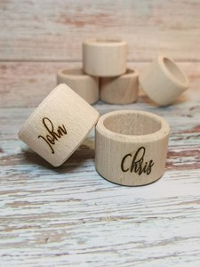 แหวนไม้อะคาเซีย แหวนผ้าเช็ดปาก ดูชนบท ในราคาที่ดีที่สุด ผู้ผลิตและส่งออกจากอินเดีย ที่วางผ้าเช็ดปาก ตกแต่งโต๊ะ - Product Image 5