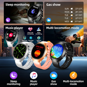 นาฬิกาอัจฉริยะ Sower หน้าจอ AMOLED ทรงกลม 1.5 นิ้ว บลูทูธ ระบบนำทาง GPS ชาร์จแม่เหล็ก อุปกรณ์สวมใส่ได้สำหรับทุกเพศ - Product Image 6