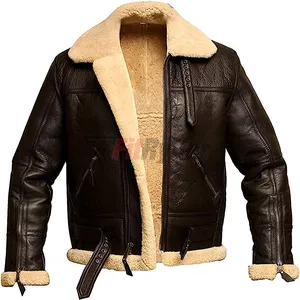 2024ใหม่แจ็กเก็ตหนังแกะแบบมีซิปปิดราคาดีที่สุดสำหรับฤดูหนาว - Product Image 1