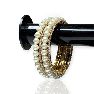 Bracelets en perles tendance plaqués or à la vente chaude, ensemble complet pour mariage, fête festive, tenue traditionnelle à prix de gros - Product Image 2