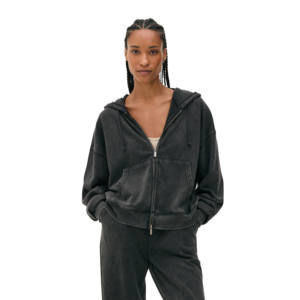 Conjunto Deportivo de Invierno para Mujer, Transpirable, Holgado, con Cremallera, Color Negro, Felpa de Algodón, OEM - Product Image 2