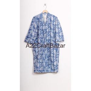 Robe de chambre pour femme élégante en tissu non tissé de luxe à col en V avec cordon de serrage, manches trois quarts, douce, respirante, séchage rapide, 100% coton - Product Image 1