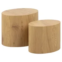 Tables basses nouveau design en bois de manguier massif Table basse ronde une pièce de luxe pour la Console de meubles de décoration de salon