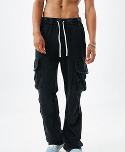 Streetwear Chándal de Peso Pesado Unisex Holgado Pierna Recta Bleach Ácido Lavado Chándales para Hombres - Product Image 6