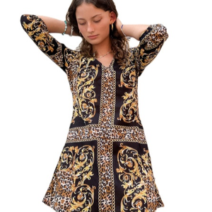 New Stylish Summer <b>Women</b> <b>Silk</b> Digital Printed Mini Length Casual Short <b>Dresses</b> - Product Image 1