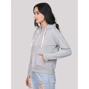 Sweat-shirt à capuche pour femme, respirant, 100% coton, manches longues, pour l'hiver - Product Image 5