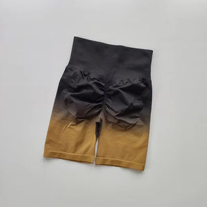 Pantalones cortos de gimnasio de Yoga de cintura alta sin costuras para mujer, transpirables, de secado rápido, ecológicos, de poliéster/Spandex - Product Image 4