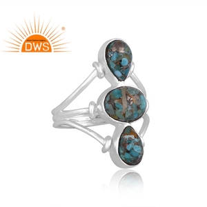 New Arrival Fine Sterling Silver Natural Boulder <b>Turquoise</b> Gemstone Statement <b>Ring</b> Custom Jewelry Manufacturer - Product Image 3
