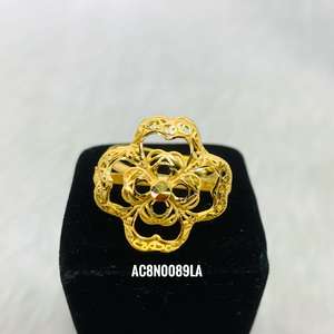 Conjunto de collar largo chapado en oro con patrón de flores Cadena de caja Joyería de moda para bodas-Material de latón en línea - Product Image 3