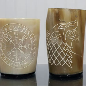 Vaso de Cóctel de Cuerno Minimalista Único, Ecológico, Capacidad Personalizada, Acabado Mate Rústico, Uso en Fiestas, en Oferta - Product Image 1