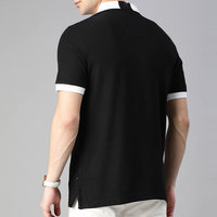 Camiseta Polo de Algodón para Hombre, Negra y Blanca, con Media Cremallera, Manga Corta, Informal, para Golf y Tenis, Fabricante de Ropa Deportiva Personalizada