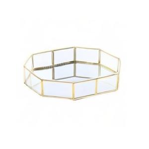 Plateau de service en verre en laiton fait à la main, nouveau miroir de luxe, taille personnalisée, plateau de cuisine, top des ventes en gros - Product Image 3