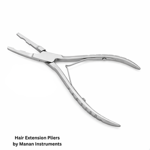 Pince à extensions de cheveux professionnelle de haute qualité en acier inoxydable - Marque MANAN INSTRUMENTS, couleur et logo personnalisables - Product Image 3