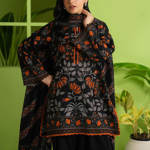 ชุดสلوارคามีซผ้าฝ้ายพิมพ์ลายสไตล์ปากีสถาน ชุดลำลองแบบสั่งตัดสำหรับผู้ใหญ่ - Product Image 3