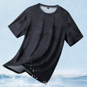 Camiseta de poliéster ajustada de secado rápido para hombre con gráfico personalizado del fabricante, camiseta para correr, camisetas deportivas para gimnasio para hombre - Product Image 6