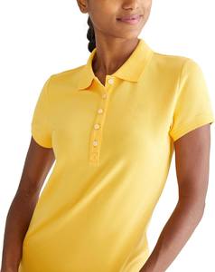 Camiseta de polo de algodón 100% para mujer, venta al por mayor, MOQ bajo, ropa informal de verano de punto transpirable, camisetas de polo para mujer - Product Image 3