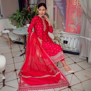 Estilo indio pakistaní Casual Salwar kameez vestido de fiesta pakistaní listo para damas traje de algodón cosido vestidos de mujer elegantes - Product Image 1