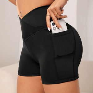 Pantalones cortos de Yoga sin costuras de alta elasticidad para mujer, pantalones cortos deportivos de secado rápido, cintura sólida, levantamiento de cadera, pantalones cortos calientes para niñas - Product Image 1
