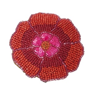 Elegante Posavasos 2026, Blanco y Plateado con Flores, Hecho a Mano con Cuentas y Semillas, Decoración Festiva y para Regalo - Product Image 3