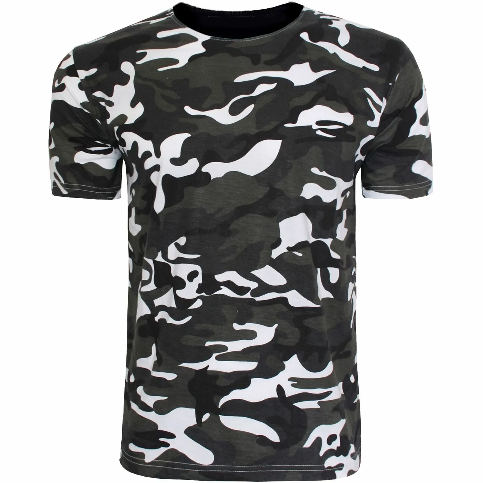 T-shirt de camouflage à manches courtes pour hommes, t-shirt de camouflage à sec actif en vrac