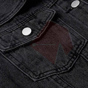 Veste en jean personnalisée pour homme Tissu confortable et respirant avec logo personnalisé Conception ODM OEM - Product Image 4