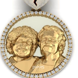 Men's Iced out VVS <b>Memory</b> Pendant, VVS Moissanite 3D <b>Memory</b> Charm Necklace, Custom Hip Hop 3d Face Pendant For Birthday <b>Gift</b> - Product Image 3