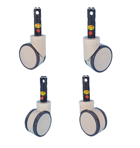 Fabrik direktlieferung guter Preis <span class=keywords><strong>4</strong></span> Zoll Krankenhaus-Räder kurzer Stiel Zentrales Schloss Räder medizinisches Bett Räder - Product Image 3