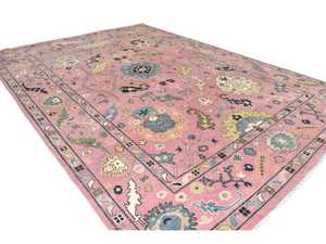 Top vente rose couleur tapis traditionnel tricoté à la main laine 9x12 salon tapis moderne coloré tapis turc 8x10 10x14 12x15 - Product Image 5