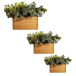 Madera acabada por hierro hecho a mano Rectangular planta colgante maceta Metal pared colgante planta maceta para balcón sala de estar - Product Image 3