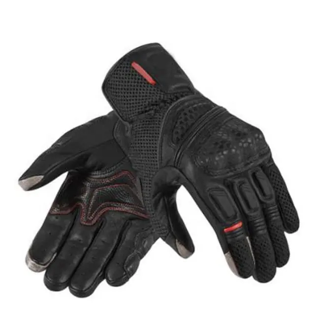 Black Custom Racing Motorbike Gear Riding Gloves with Custom Design full finger with Touch Screen Gloves Motocross