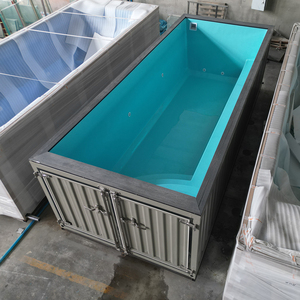 Piscina de Plástico y Madera, Estructura Semi Enterrada con Bomba de Piscina para Terrenos Inclinados - Product Image 5