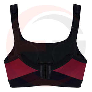 Produit chaud haut pour Impact soutien Fitness sport soutien-gorge pour Yoga Gym entraînement sans couture rembourré avant Logo maille décoration grande taille - Product Image 2