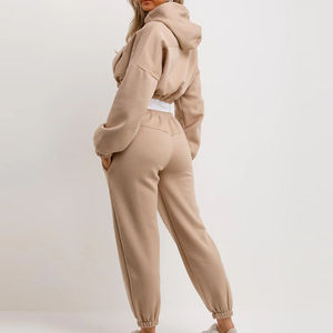 Conjunto de 2 piezas de algodón 100% de felpa francesa personalizado, sudadera de lujo con capucha, pantalones de chándal de gran tamaño, conjunto de pantalones de chándal con cremallera, chándal Boxy Fit para hombres - Product Image 3